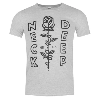Image of Official Neck Deep T Shirt Mens - Grey