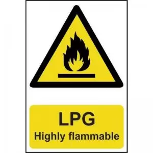 Image of ‘LPG Highly Flammable’ Sign; Self-Adhesive