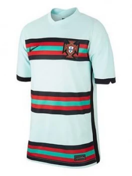 Image of Nike Youth Portugal Away Euro 20 Replica Shirt, Teal, Size S (8-9 Years)