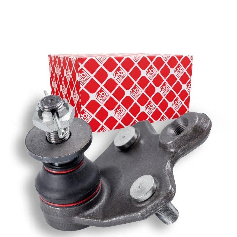 Image of FEBI BILSTEIN 43032 Ball joint Front Axle Right, with crown nut and split pin Support-/Steering Link (2462)