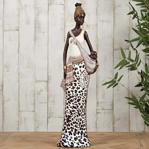 Image of Maasai Lady Carrying Baby Figurine 41cm