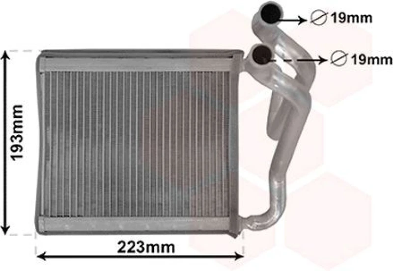 Image of VAN WEZEL Heater matrix VAN WEZEL 82006270