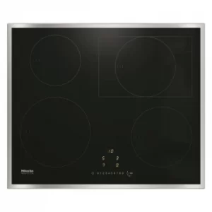 image of Miele 62cm Touch Control Four Zone Induction Hob with Stainless Steel Frame