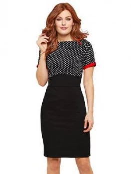Image of Joe Browns Passionate Polka Dot Dress - Black/Multi, Black Multi, Size 10, Women