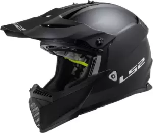 Image of LS2 MX437 Fast Evo Solid Motocross Helmet, black, Size 2XL, black, Size 2XL