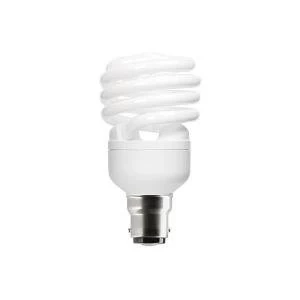 Image of Tungsram 23W T2 Heliax B22d Spiral Fluo Bulb Bayonet 1450lm EEC A