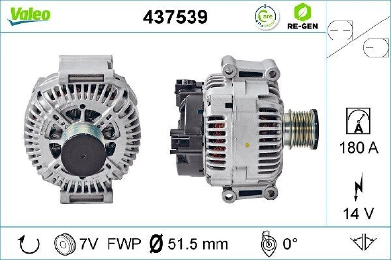 Image of Alternator VALEO 437539
