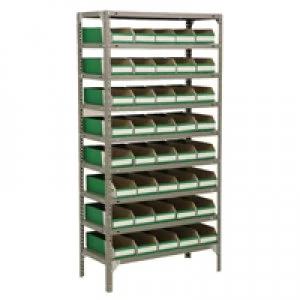 Image of Slingsby Bolt Kit 1800X900X400mm 8-Shelves 28 Bins Grey 383653