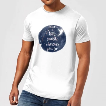 Image of Disney Leave A Little Sparkle Mens T-Shirt - White - XS