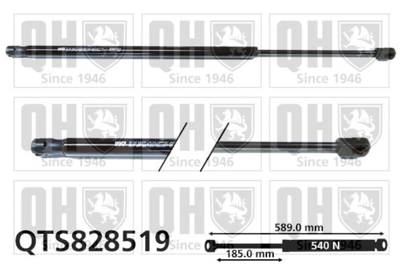 Image of QUINTON HAZELL Tailgate strut QUINTON HAZELL QTS828519