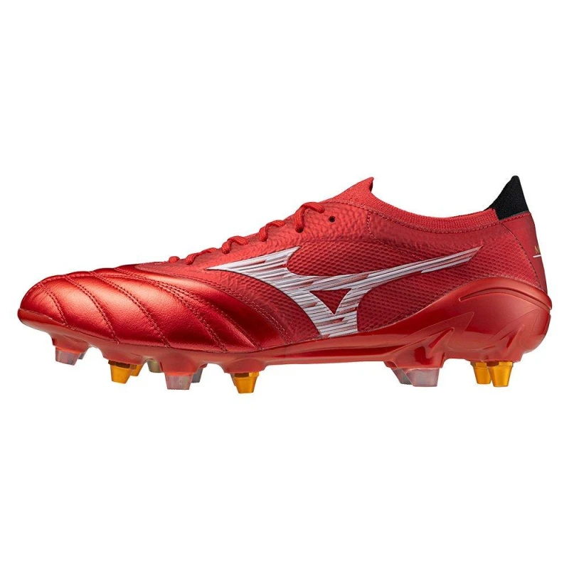 Image of Mizuno Morelia Neo 4 Elite Adults Soft Ground Football Boots Red/White/Black male 8 (42)