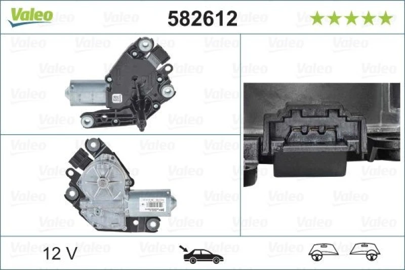 Image of Wiper motor VALEO 582612
