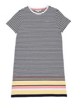 image of Barbour Girls Harewood Stripe Dress - Stripe, Size 10-11 Years, Women