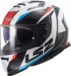 Image of LS2 FF800 Storm Racer Helmet, white-red-blue, Size L, white-red-blue, Size L