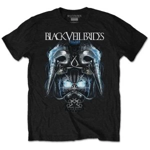 Image of Black Veil Brides - Metal Mask Unisex Large T-Shirt - Black
