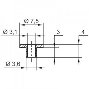 Image of Insulating washer ASSMANN WSW V5816 Outside diameter 7.5mm SR25
