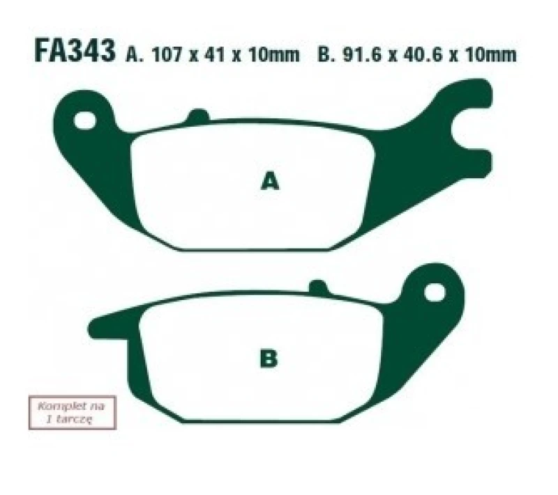 Image of EBC Brakes SFA343 Brake pad set Brake Pad Set,disc brake (402)