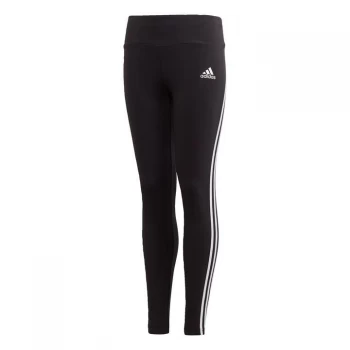 adidas 3-Stripes Cotton Leggings Kids - Black / White