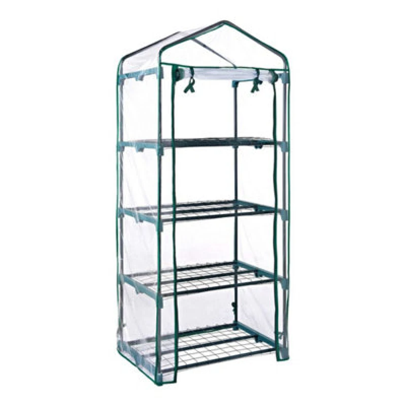 Image of GardenKraft 4 Tier Plastic PVC Greenhouse