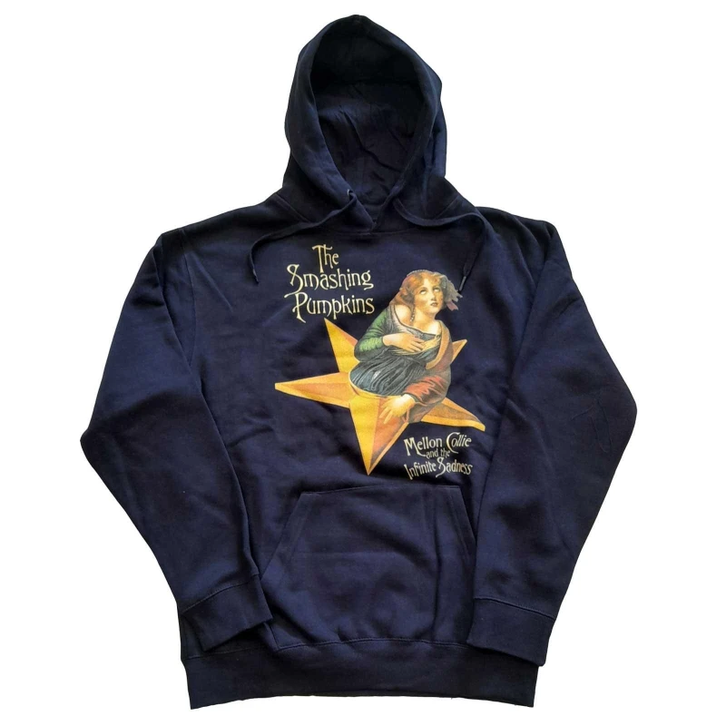 Image of The Smashing Pumpkins The Smashing Pumpkins Men Mellon Collie And The Infinite Sadness Hoodie in Navy Size: X-Large Navy XL Male 5063300186794
