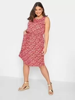 Image of Yours Woven Sleeveless Pink Ditsy, Pink, Size 18, Women