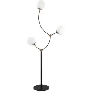 Image of Cristal Model 5 Deco Floor Lamp with Glass Shade