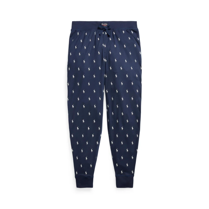 Image of Polo Ralph Lauren Mens All Over Print Joggers - Cruise Navy - L Blue Trousers male 714844764001 L