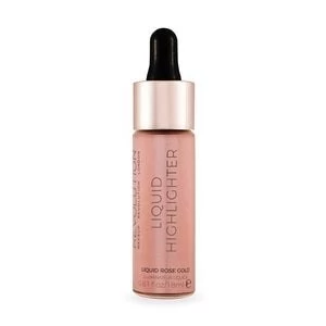 image of Makeup Revolution Liquid Highlighter Rose Gold Gold