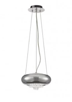 Image of Small Ceiling Pendant 2 Light G9 Polished Chrome, Crystal
