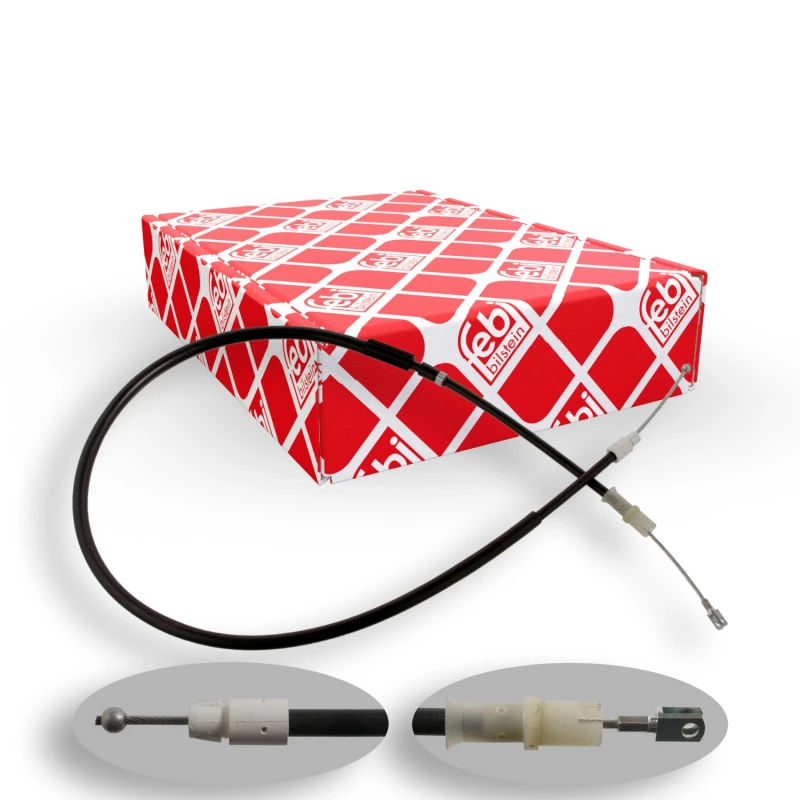 Image of FEBI BILSTEIN 37272 Brake Cable Right Rear, 1666mm Cable,parking brake (124)