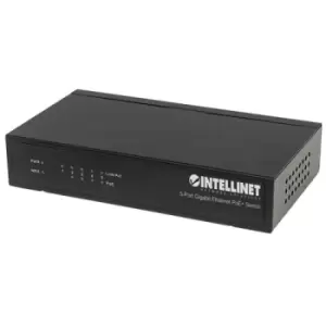 image of Intellinet 5-Port Gigabit Ethernet PoE+ Switch 4 x PSE Ports IEEE 802.3at/af Power over Ethernet (PoE+/PoE) Compliant 60 W Desktop (Euro 2-pin plug)