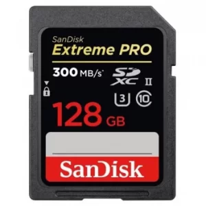 image of SanDisk 128GB Extreme Pro SDHC Card 300MB/s UHS-II