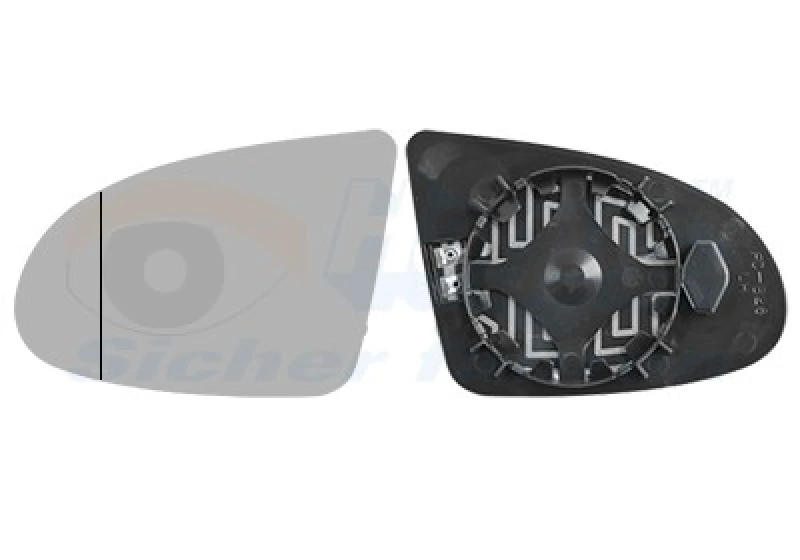 Image of VAN WEZEL Wing mirror glass VAN WEZEL 0302837