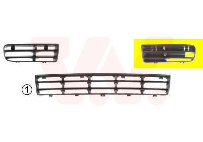 Image of VAN WEZEL Bumper grill VAN WEZEL 5888591