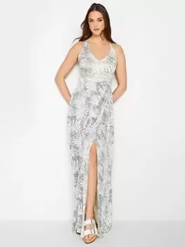 Image of Long Tall Sally Long Tall Sally Spilt Detail Maxi Dress, Natural, Size 10, Women