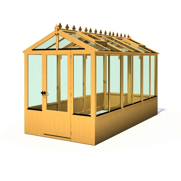 image of Shire 6x12 Holkham Dip Treated Wooden Greenhouse