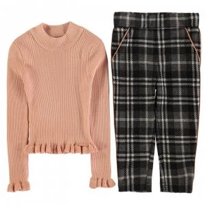 Image of Firetrap Ribbed Jumper and Jogger Set Infant Girls Blush