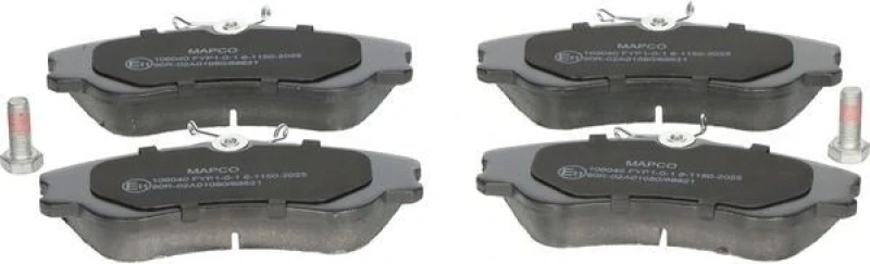 Image of MAPCO 106040 Brake pad set Front Axle, excl. wear warning contact, with brake caliper screws Brake Pad Set,disc brake (402)