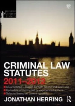 Image of Criminal Law Statutes 2011-2012 by Jonathan Herring Book