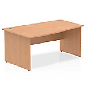 Image of Impulse Panel End 1600 Left Hand Wave Desk Oak