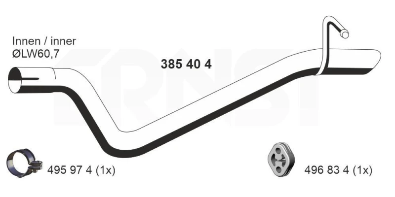 Image of Exhaust Pipe ERNST 385404