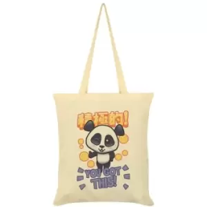 Handa Panda You Got This Tote Bag (One Size) (Cream) - Cream