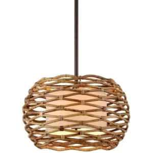 Image of Balboa 6 Light Chandelier Natural Rattan