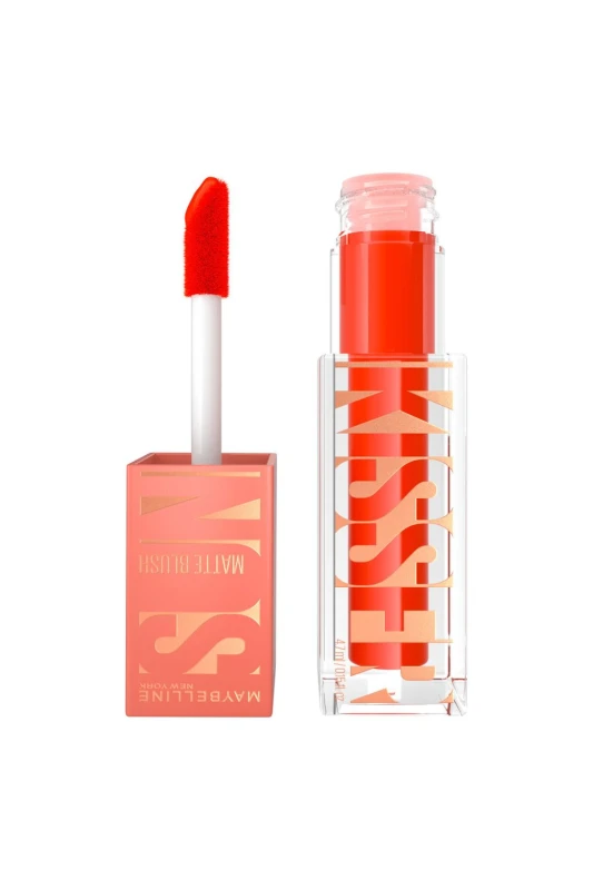 Image of Maybelline Womens Sunkisser Hazy Matte Blush 4.7ml in Spritzy Orange Spritzy Orange Female 4.7ml