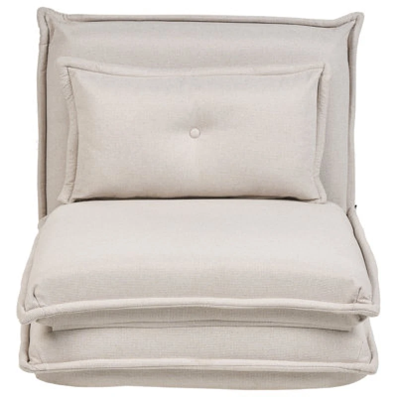 Image of Beliani Single Sofa Bed Dellen Fabric Off-White