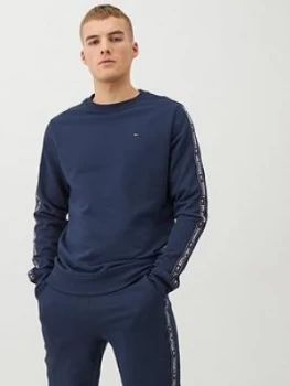 Image of Tommy Hilfiger Authentic Side Tape Lounge Top - Navy