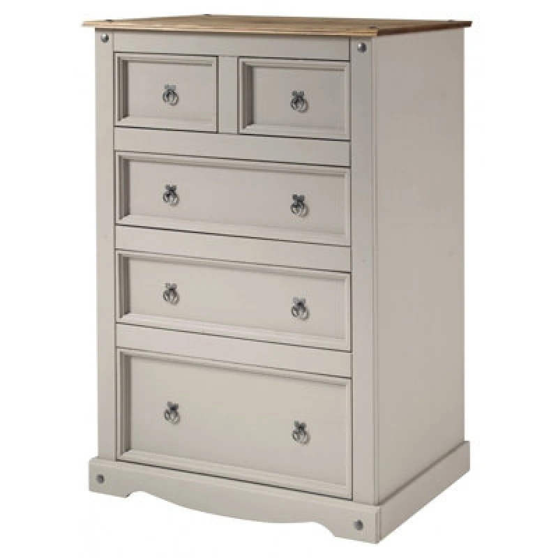 Image of MERCERS FURNITURE Corona Grey Wax 2+3 Chest 5060765291087