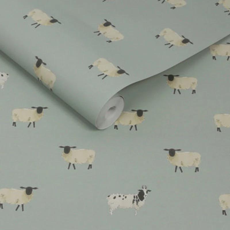 Image of Sophie Allport Sheep Witham Blue Wallpaper