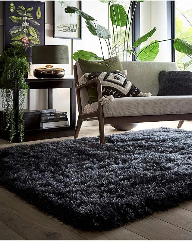 Image of Origins Extravagance Cosy Shaggy Rug Dark Grey 120X170 MN15021