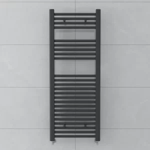 image of Bergen 1200 x 450mm Straight Grey Towel Radiator